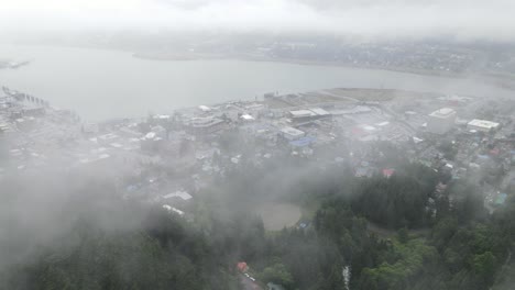 Toma-Aérea-Escénica-De-Juneau-Alaska