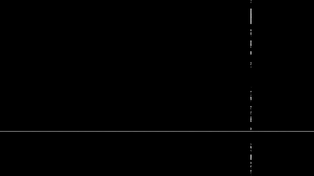 Digital Glitch Effect with Flickering White Lines on Black Background