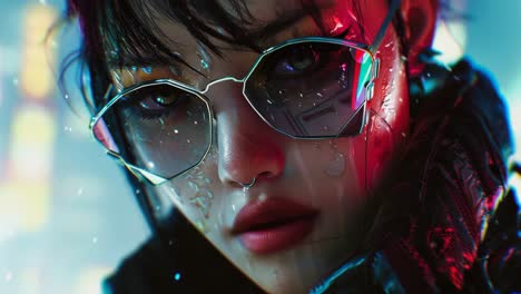 cyberpunk woman portrait