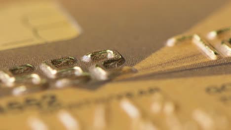 golden credit card close up