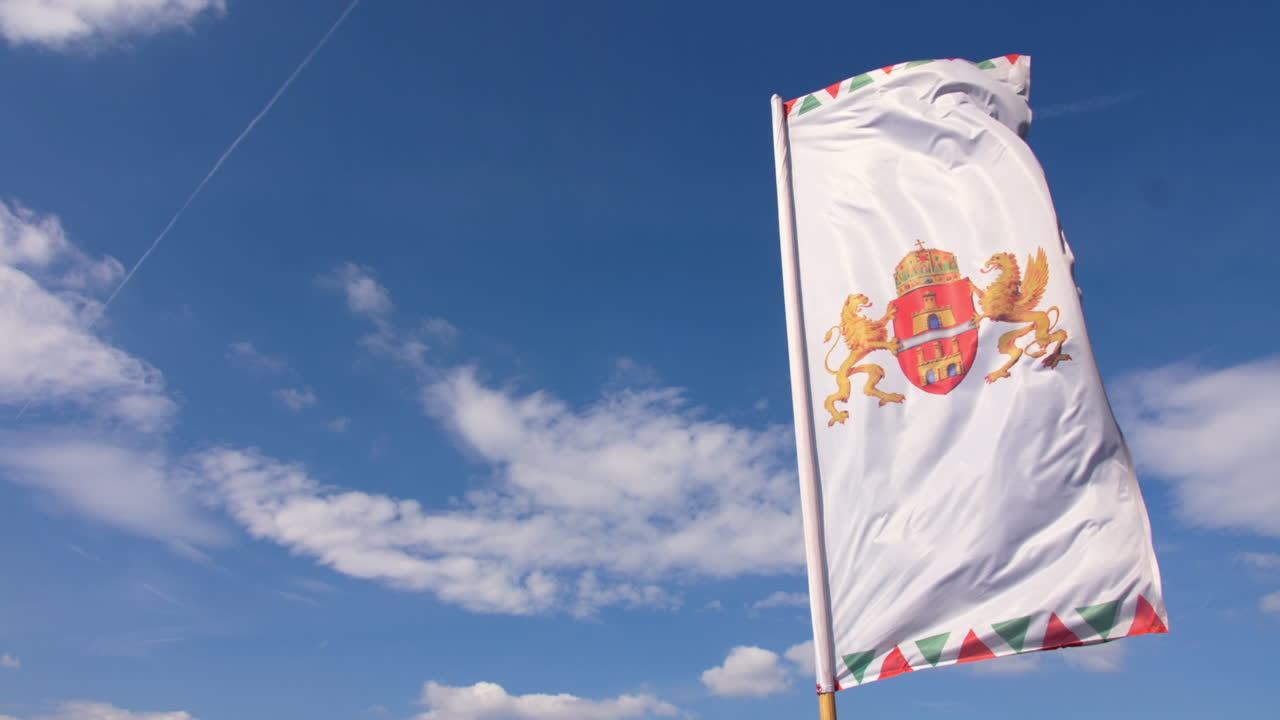 banderas medievales históricas, símbolos y pancartas