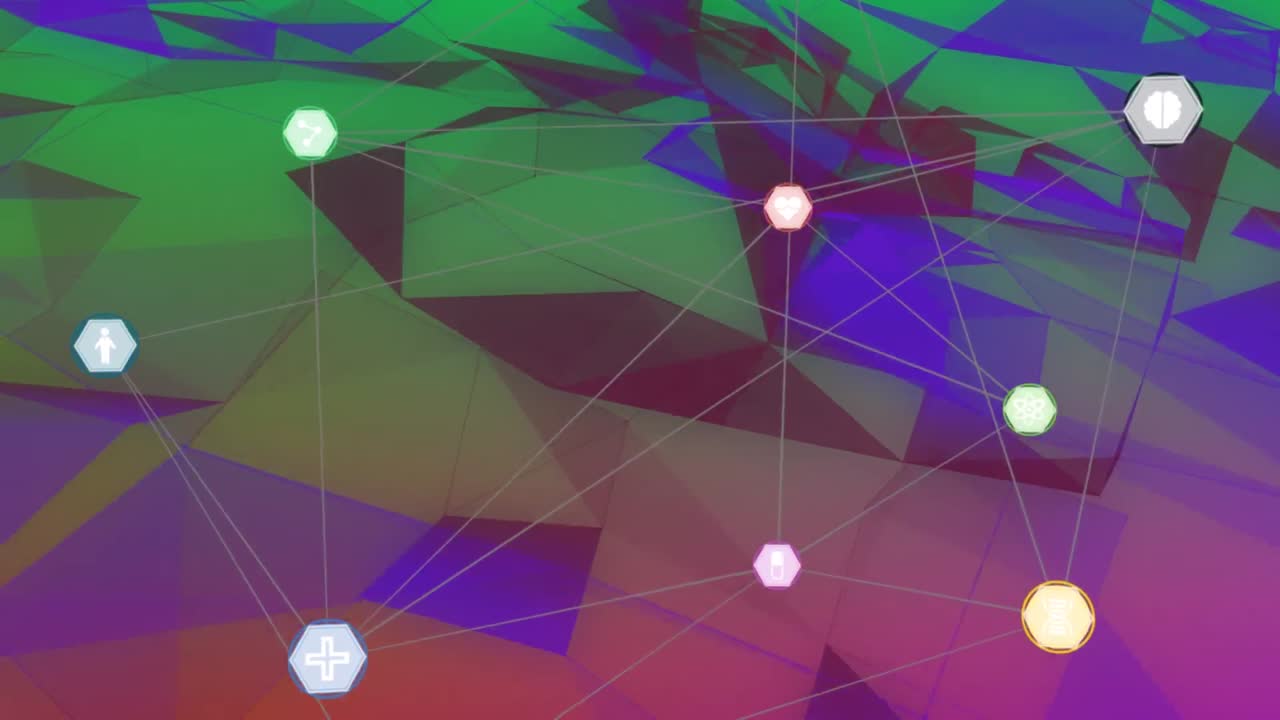 검은색 배경 위의 모양의 애니메이션