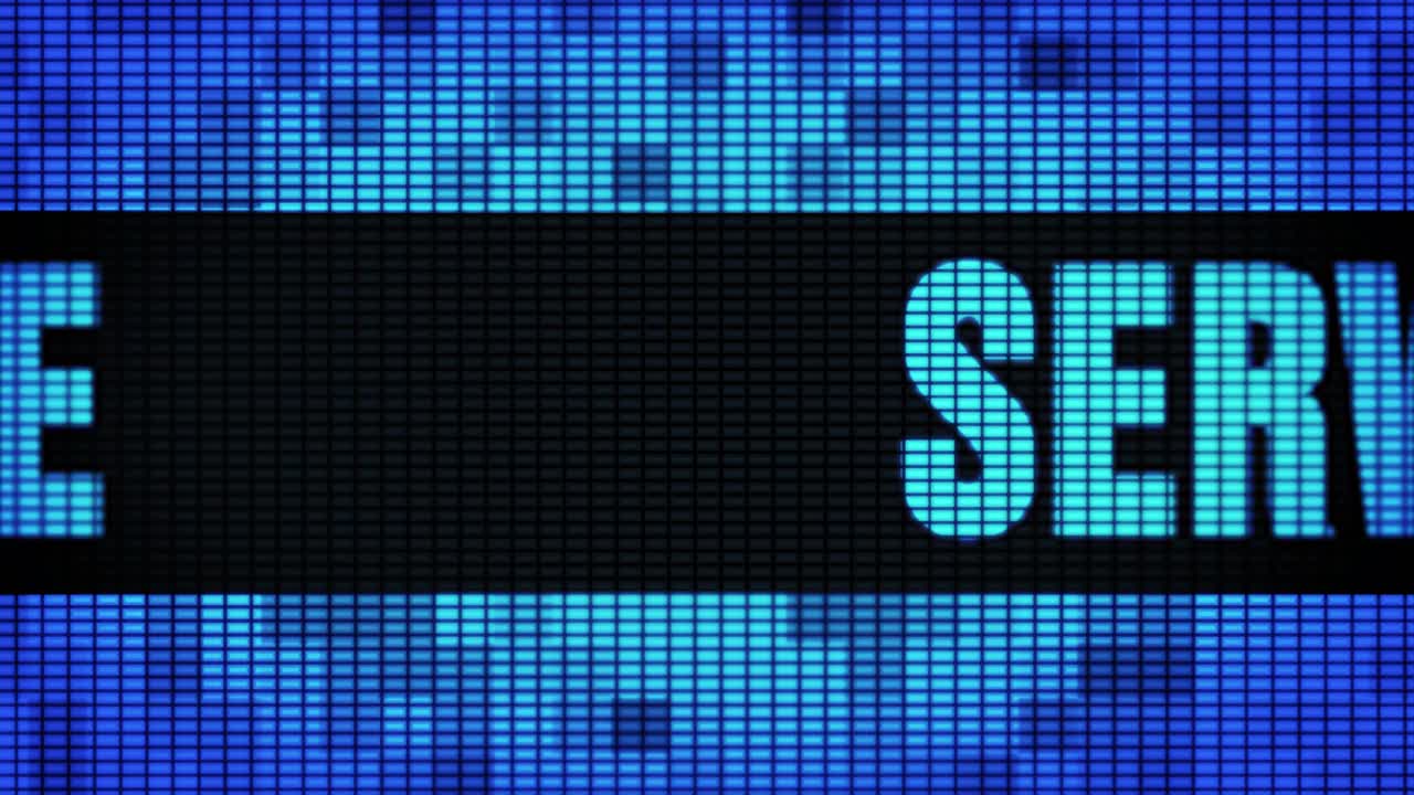 SERVICE on a Digital Display