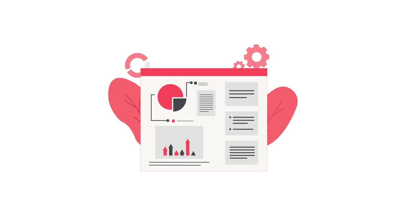 Animated Business Data Report with Growing Charts