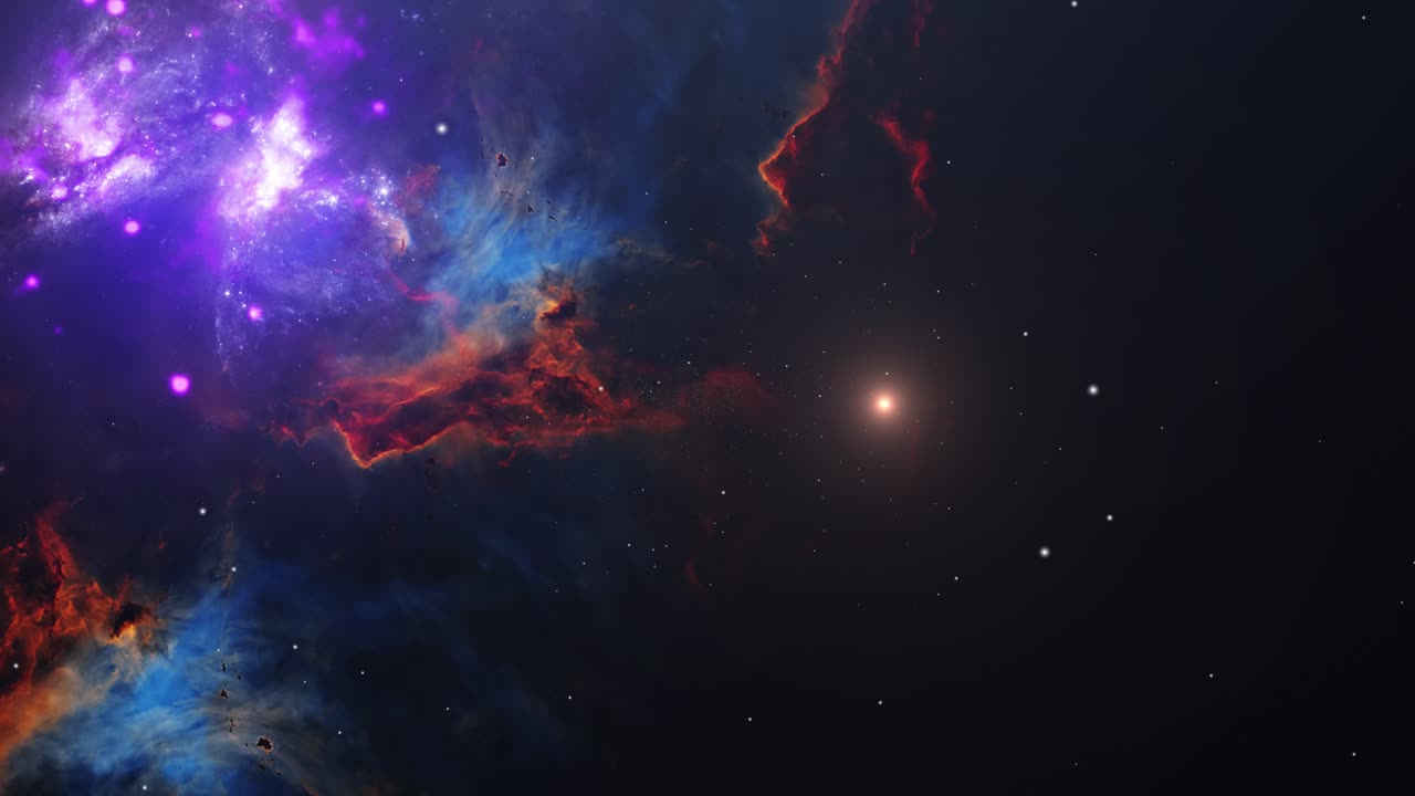 4K Star field and nebula in outer space