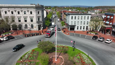 Rising-aerial-reveal-of-Gettysburg-PA