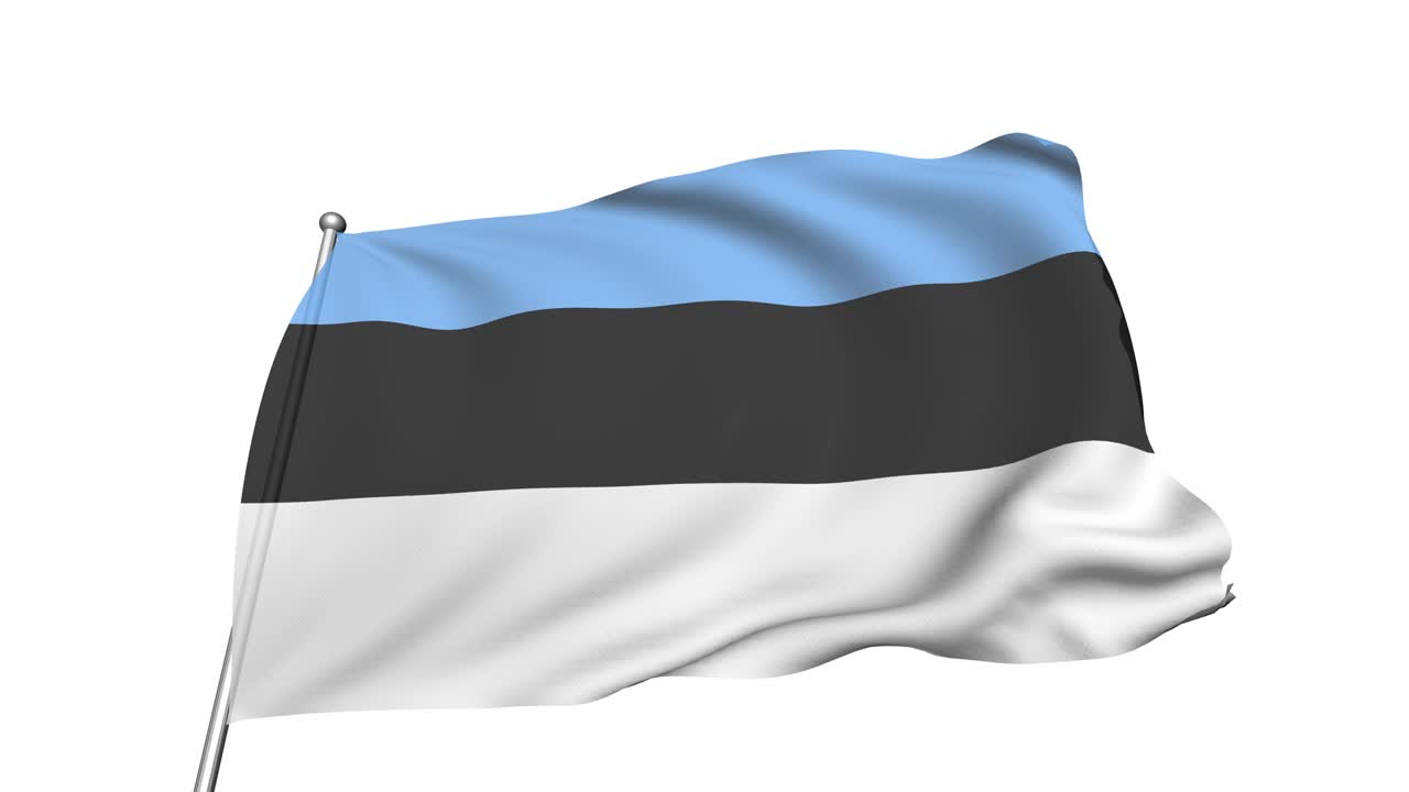 에스토니아의 발은 바람에 (알파 채널, 반투명, loopable)