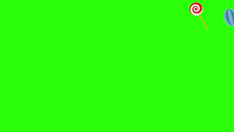 detención de la animación de grupo de dulces en pantalla verde tecla de croma