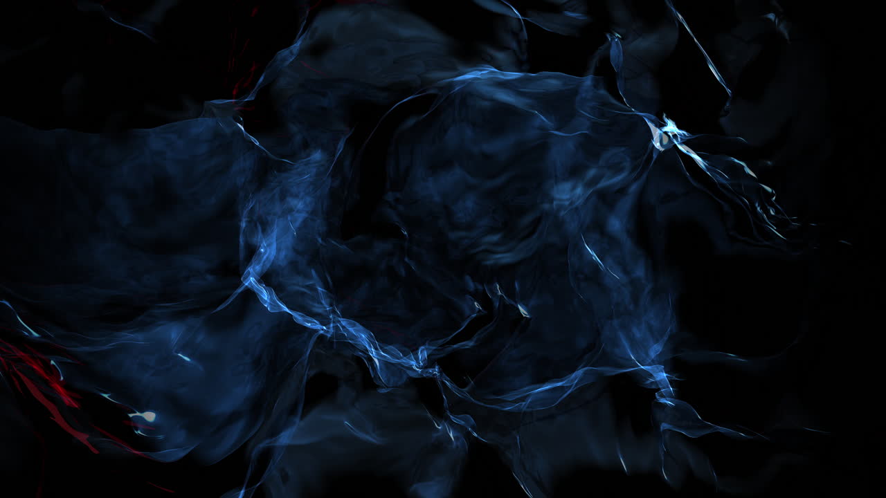 An intriguing black and blue abstract art piece evokes depth and movement with its use of colors. The contrast between black and blue enhances a sense of mystery and intrigue