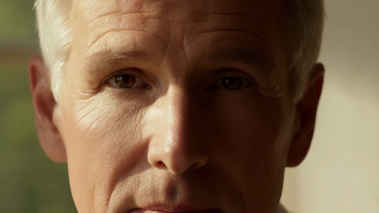 Close-up of an Older Man's Face