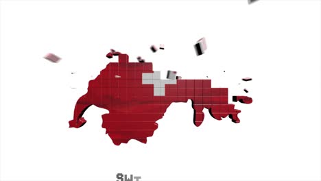 switzerland map showing up intro by regions 4k animated switzerland map intro background with countries appearing and fading one by one and camera movement