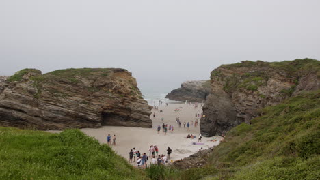 coastal beach with people