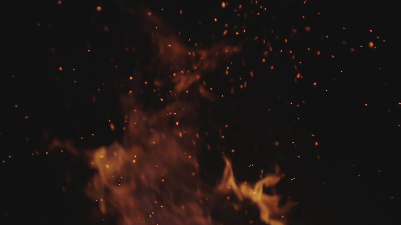 Images of fire and sparks