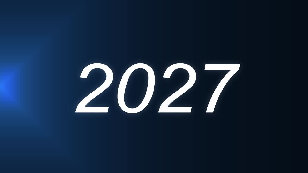 2027 animación de texto gráficos de movimiento