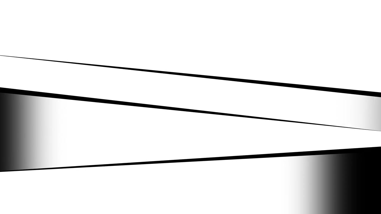 Transizione geometrica astratta con forme bianche e nere