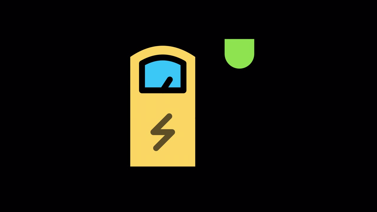 Animated Electric Vehicle Charging Station Icon