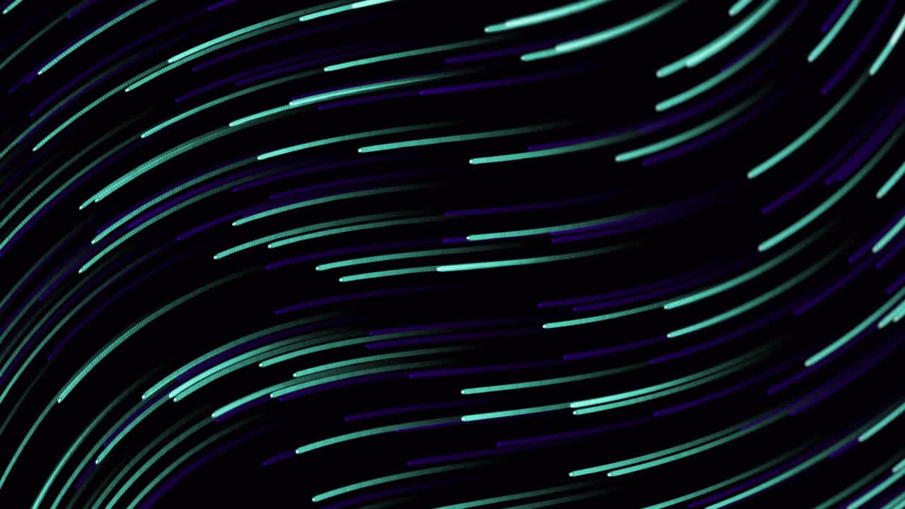Animation of light trails on black background