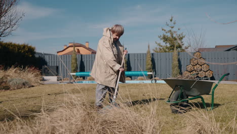 senior woman gardening