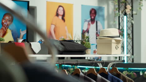 exhibición de moda masculina en una tienda minorista