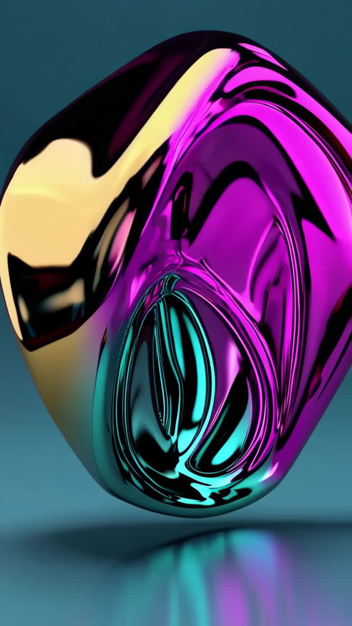 abstrakcyjne kolorowate kształty metalowe