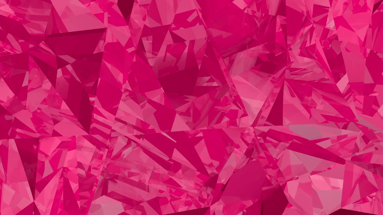 fondo 3d poligonal rosa abstracto. bucle sin costuras.