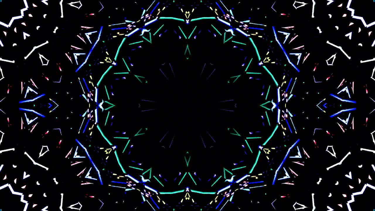 movimento d'onda lineare, colorato, su uno sfondo nero