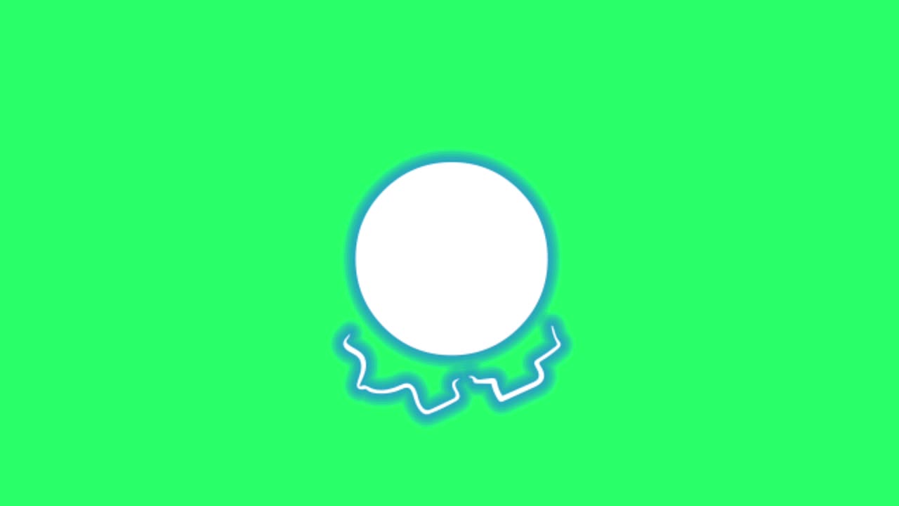 animación luz ártica forma de energía eléctrica aislar en fondo verde.