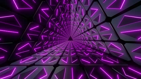 abstract futuristic tunnel with neon light