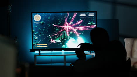 male player feeling irritated losing the video gaming tournament