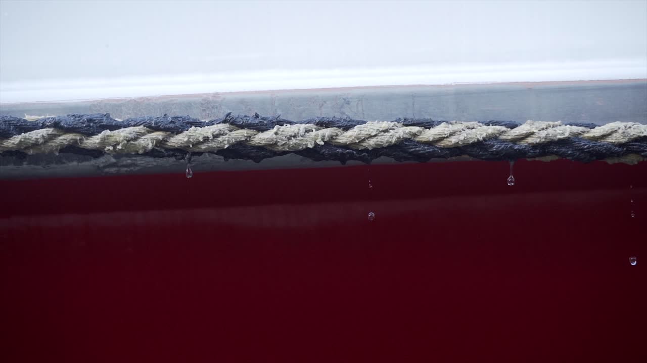 Close-up of rope on a boat