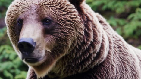 close-up of a brown bear