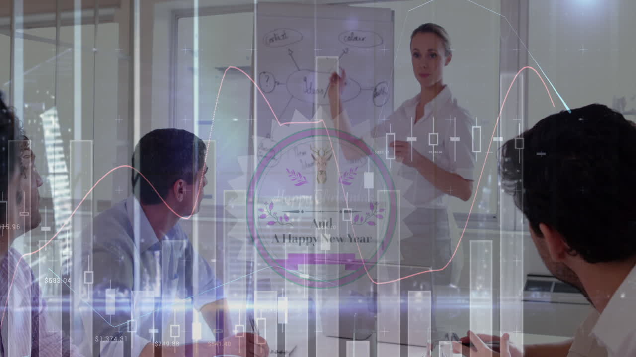 animación de las estadísticas y el procesamiento de datos sobre diversos empresarios