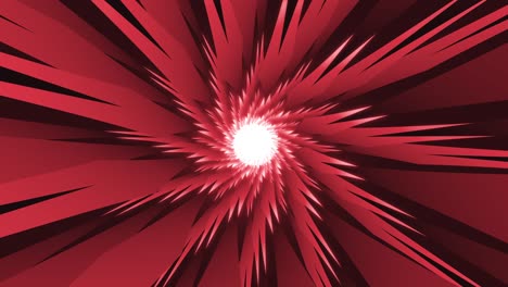 abstract red flower petals tunnel spiral animation looped background