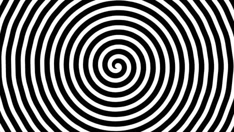 endless spiral animation, hypnosis visualization conept. black and white spiral spinning fast