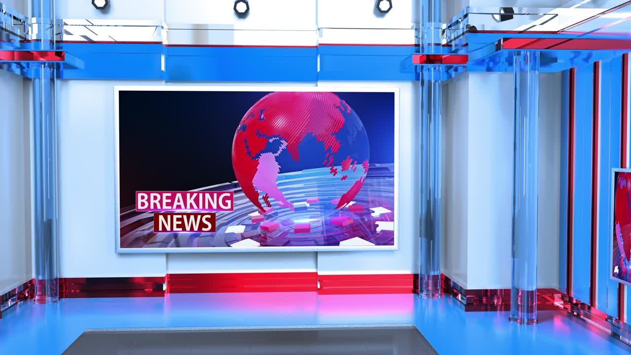 3D 가상 TV 스튜디오 뉴스