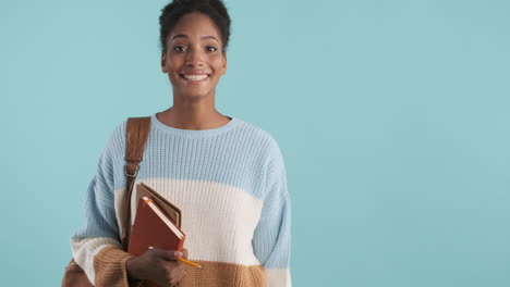 young woman entering ready to learn