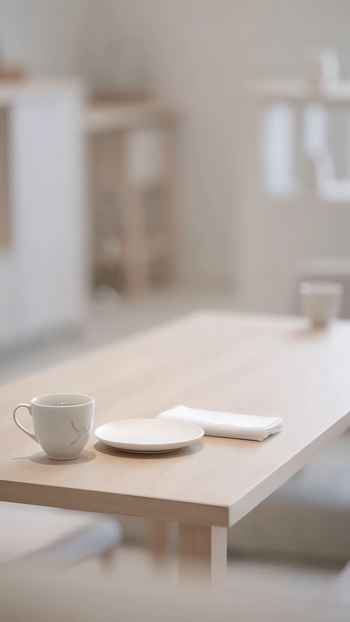 Torta e caffè in un caffè dall'ambiente accogliente e curato 4K