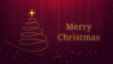 Animation-of-merry-christmas-text-on-red-background