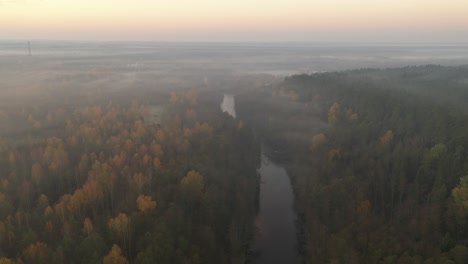 Drone-aerial-view-of-Lithuania-countryside