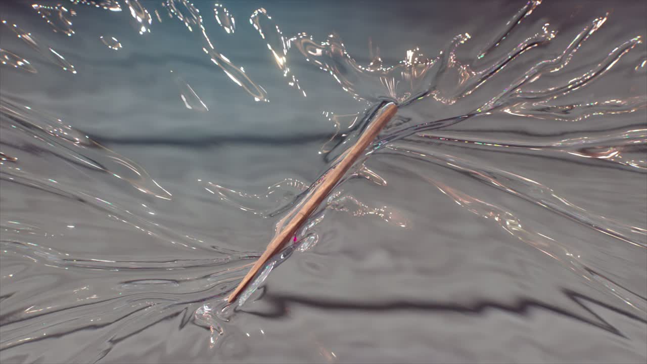 textura fluida abstracta con un palo de madera