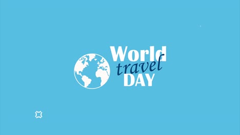 world turism day lettering animation