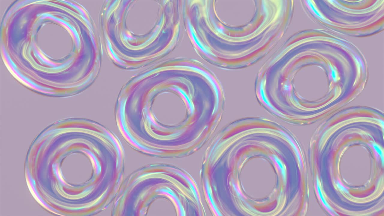 추상적인 홀로그램 반지