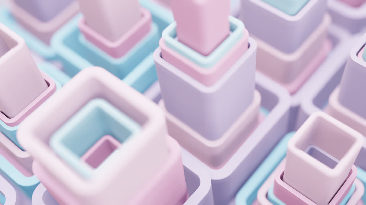 추상적인 기하학적 모양 파스텔 색상