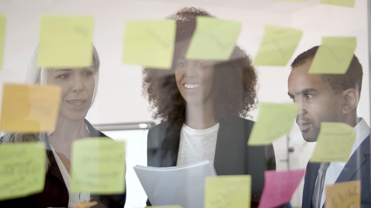 Business team planning tasks