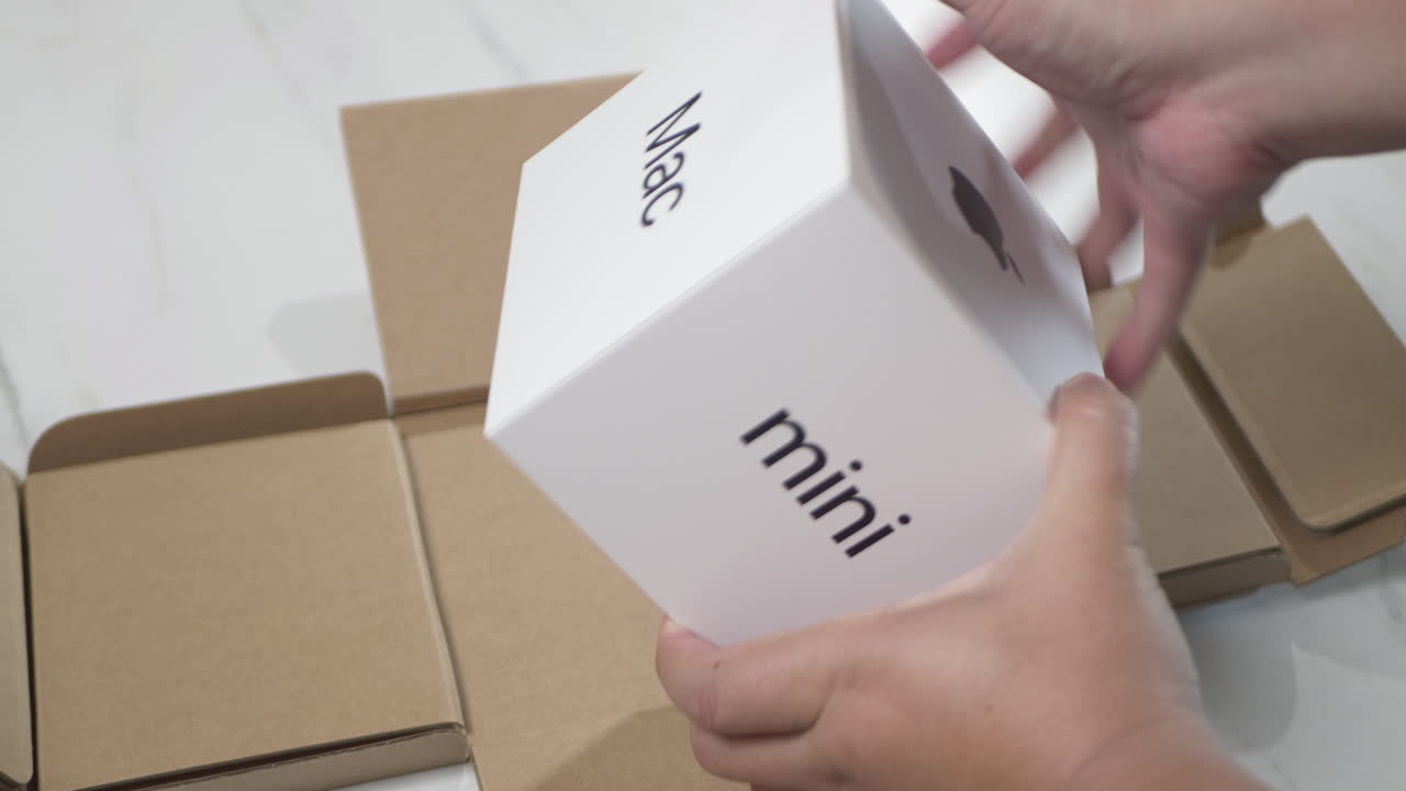 New Apple Mac Mini (2024). Latest Mac Mini model has been downsized to a 5-inch square, featuring the powerful M4 and M4 Pro Chip for integrated Apple Intelligence.