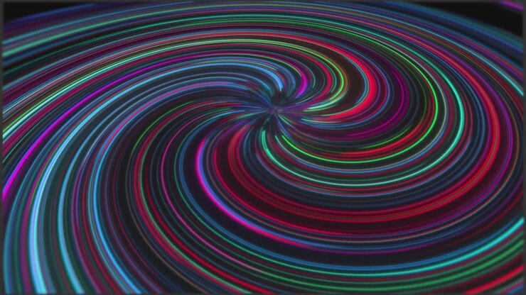 Animação de formas neon legais