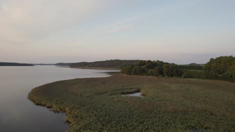 Feuchtgebiete-Naturlandschaft-In-Schweden,-überfliegen