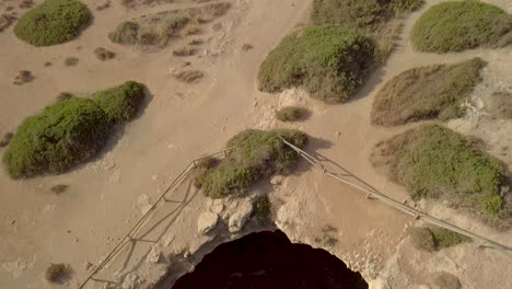 benagil cave in portugal by drone