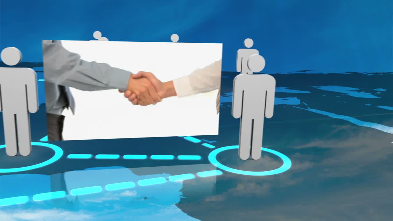 montaje de relaciones comerciales en todo el mundo