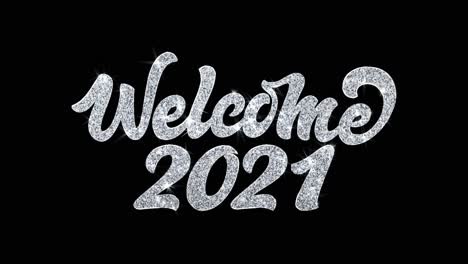 welcome 2021 glitter text graphic